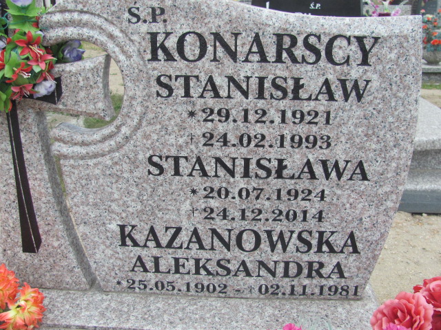 Stanisława Konarska 1924 Dąbie Pław - Grobonet - Wyszukiwarka osób pochowanych