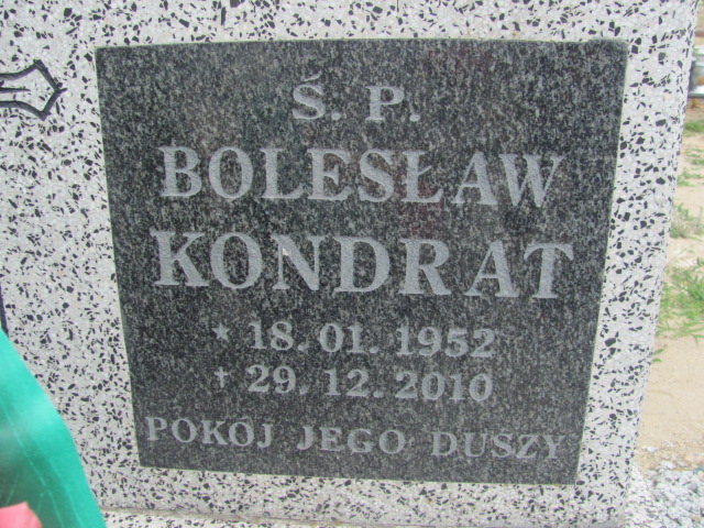 Bolesław Kondrat 1952 Dąbie Pław - Grobonet - Wyszukiwarka osób pochowanych